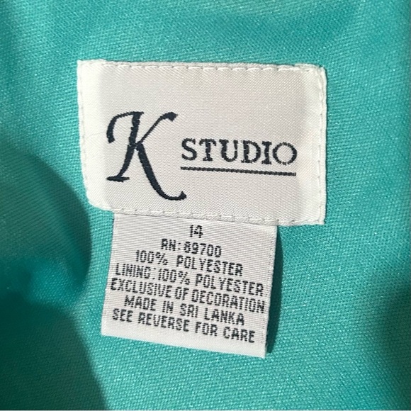 Vintage Fairycore Top Skirt Set 14 Blue Pink Floral Dot Flutter Sleeve K Studio - Picture 6 of 7